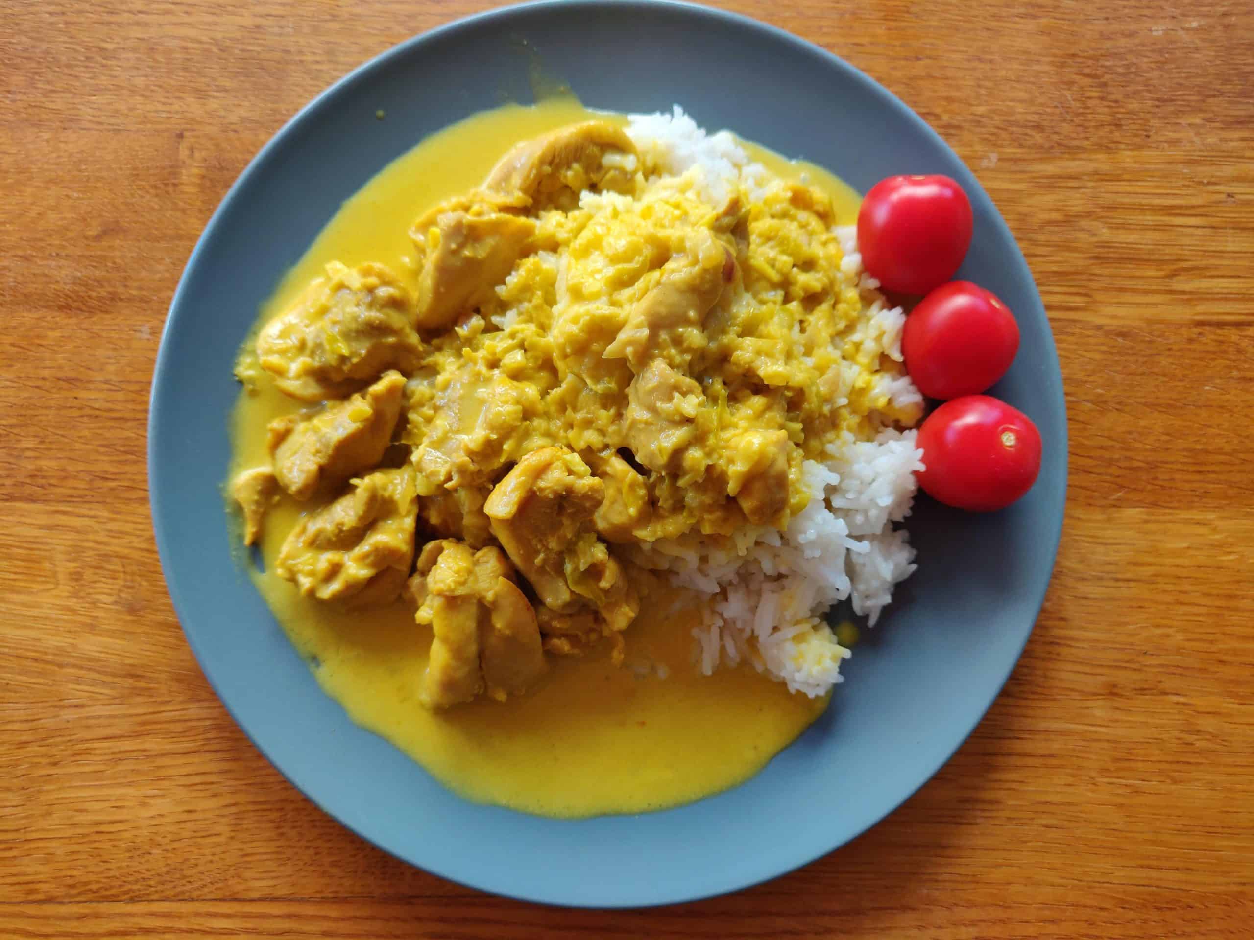 Kyckling i gul curry 1